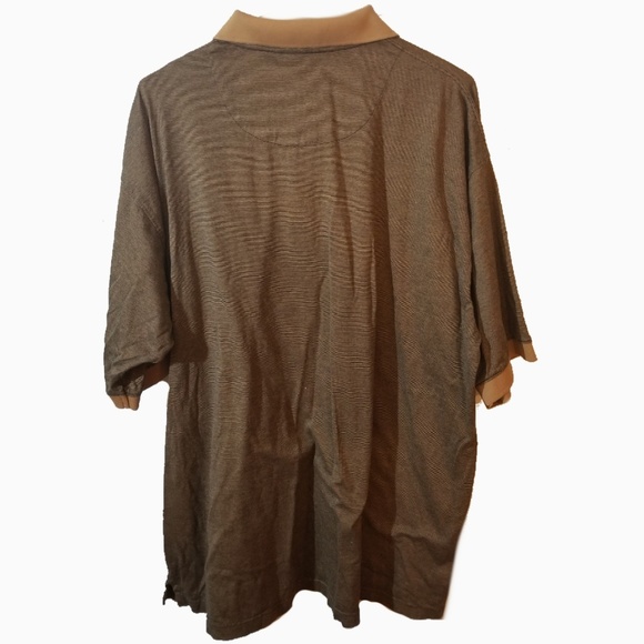 ^Alan Flusser brown tan cotton polo XL - Picture 2 of 5